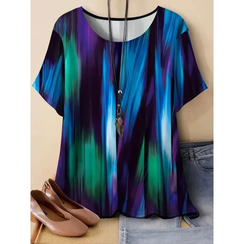 3D Printed Women's T-shirt Summer Fashion Breathable Trend Versatile Daily Wear Tops Comfortable Polyester Tees