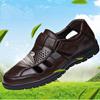 2021 Summer New Men's Leather Sandals Middle-aged and Elderly Foot Shoes Hole Shoes Fashion Trend Dad Shoes Hollow Sandals