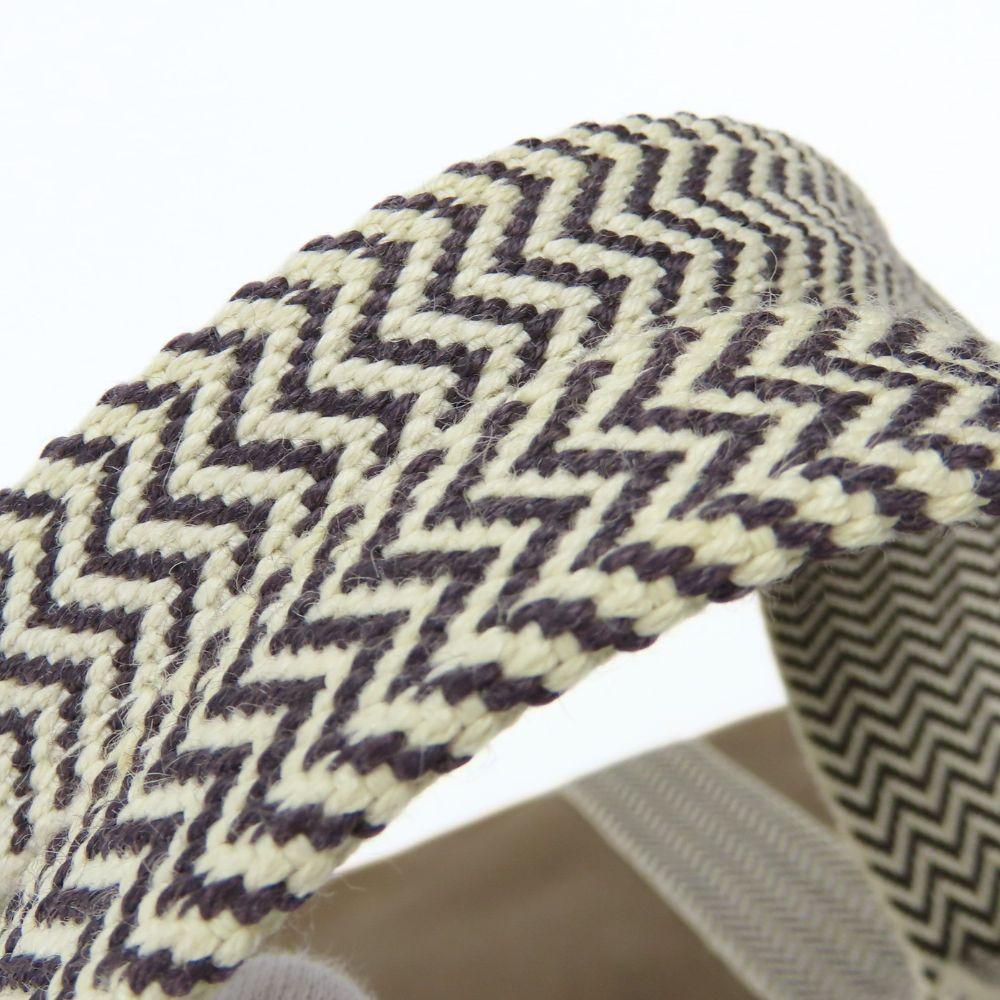 Used HERMES Tote Bag Cannes MM Cotton canvas beige Herringbone Pattern