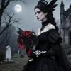 Bridesmaids Bouquet Gothic Flowers Bouquet for Bridesmaids Dark Wedding Bouquet for Halloween Party Ceremony Anniversary