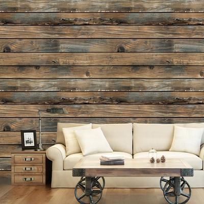 3D Wood Grain Brick Pattern Peel and Stick Wallpaper Self Adhesive Contact Paper Removable Waterproof For Furniture Renovation