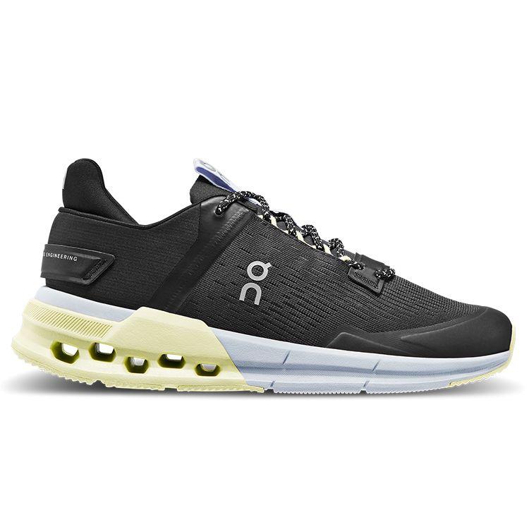 ON  Cloudnova Flux Black Hay Women Sneakers 3WD10380307