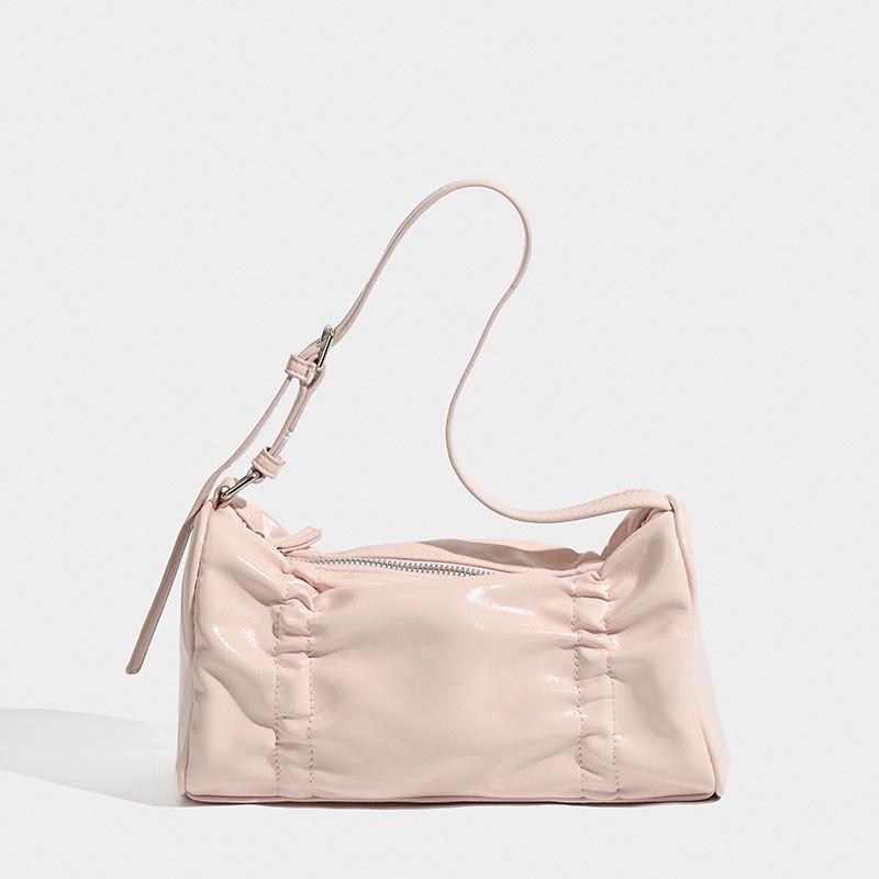 Ielgy Underarm Bag Casual All-Match High-End Feeling Pleated Portable One-Shoulder Pillow Bag