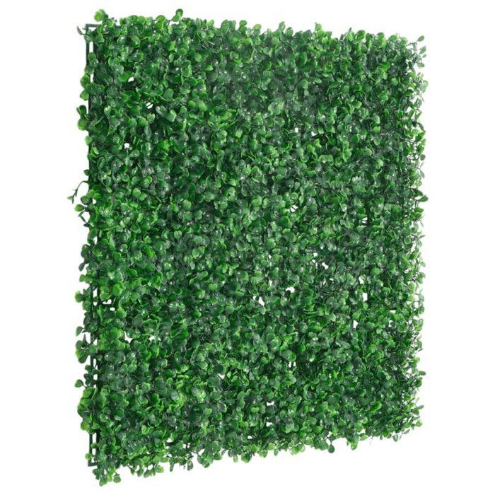 Panneaux de Haies - VIDAXL - Clôture Artificielle - 6 pcs - Vert - Résistant aux Intempéries