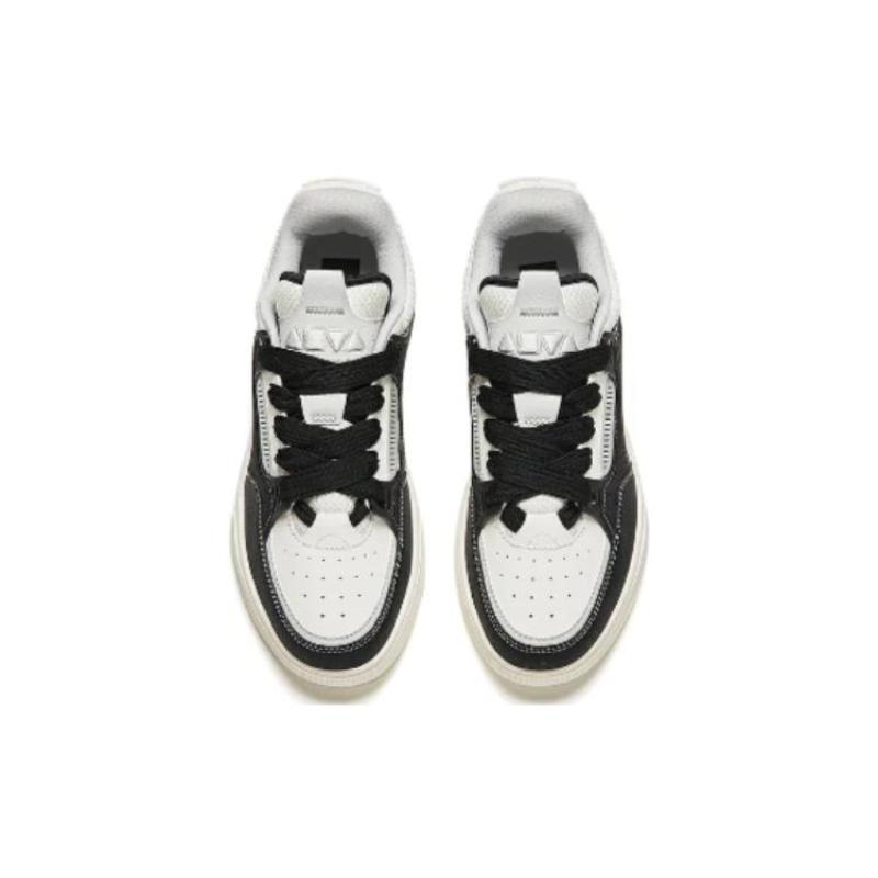 Anta AOJIE Cushioning Wear-Resistant Low-Top Skateboard Shoes Men's Black White Sneakers 112448040R-7