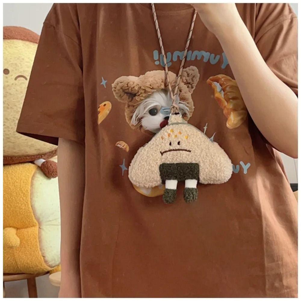 Neck Purse Bag Rice Ball Plush Bag Expression Crossbody Bags Mini Halter Small Bag  Children