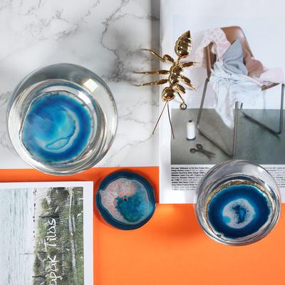 Blue Agate Crystal Ornaments Ant Ornaments Green Agate Stone Flakes Study Room Model Room Soft Decoration