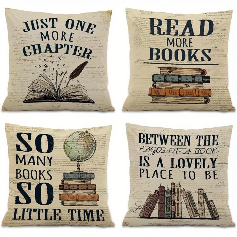 Vintage Book, Literary Quotes, Throw Pillow Covers, Cushion Cover, Home Decor, Sofa Decor, Bedroom Decor, Living Room Decor