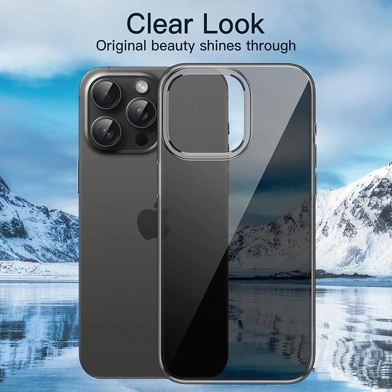 Transparent black silicone soft TPU case for For Iphone 16 15 Pro Max carcasa ultra thin case for For Iphone 14 13 12 mini 11 pro Max