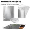 100Pcs Silver Dumb Transparent Bags Heat Seal - Top Open Mylar Foil Bag Matte Surface Plastic Food Package Powder/Sauce Pouch