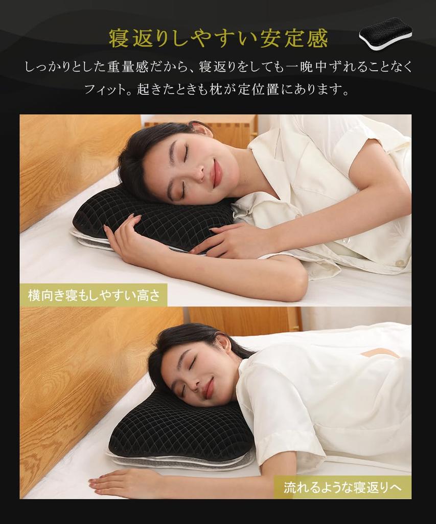 TPE Gel Pillow, Fiber Pillow with Two Covers, 13 Height Adjustable Positions, Zero Gravity, Memory Foam, for a Comfortable Sleep, Suitable for Side