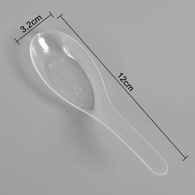 ZISIZ Transparent Disposable Plastic Spoons