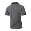 Men's Solid Color Collared Short-Sleeve Knit Polo Shirt.