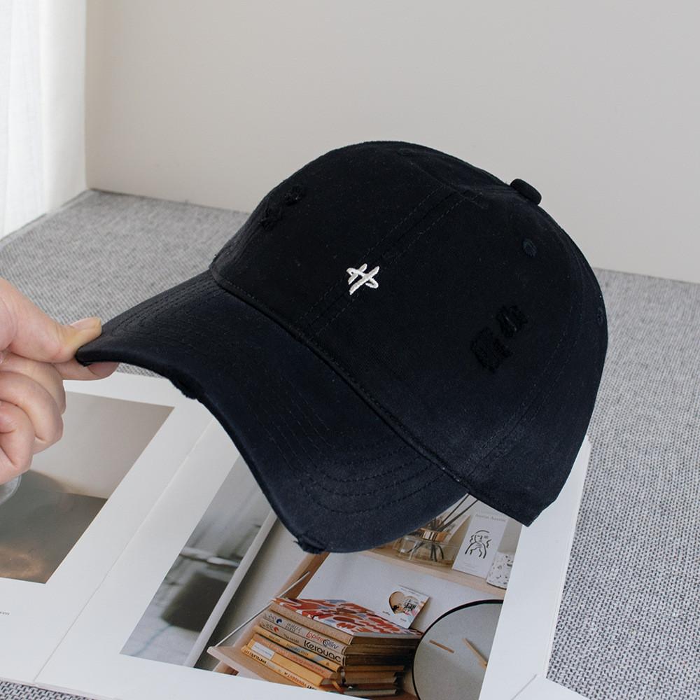 Spring Letter Embroidered Cotton Baseball Cap With Sun Protection For Casual Wear