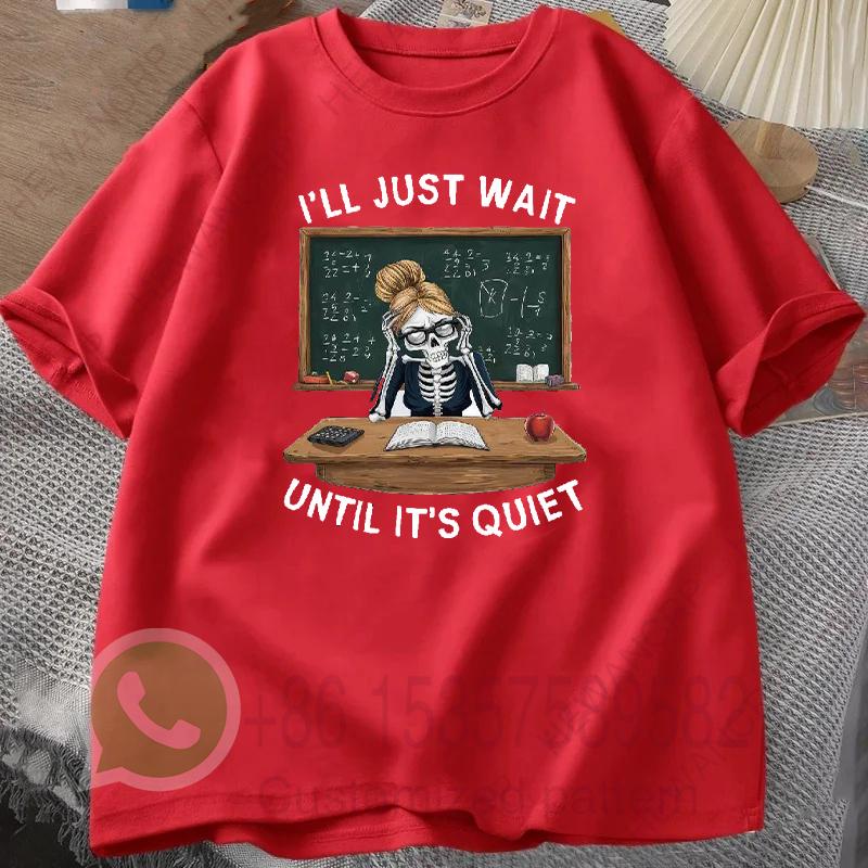 Teacher Skeleton T Shirt Humorous Classroom Summer Tracksuit Mens Round Neck Pullover Shortsleeved Tops Casual Sportswear