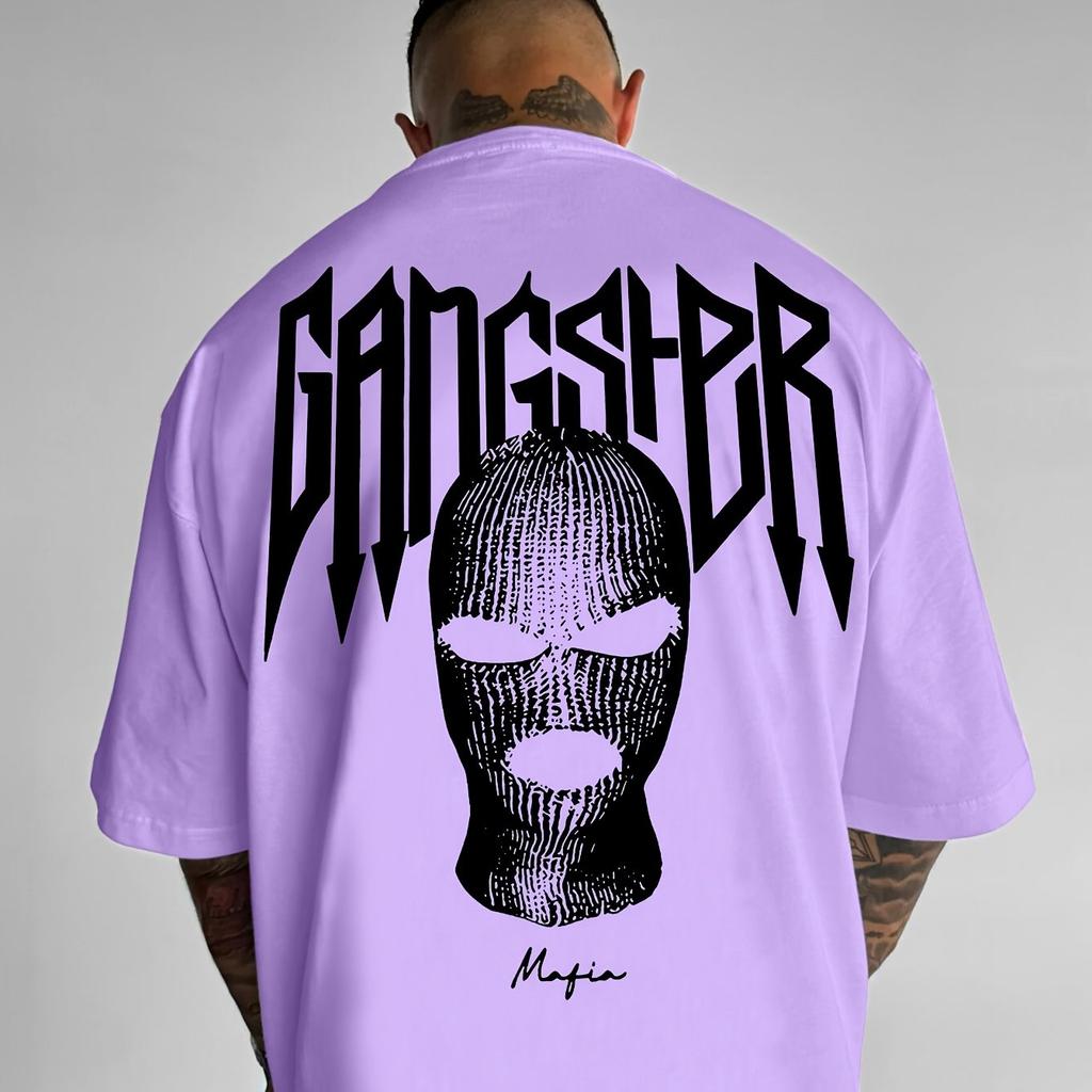 New Men's 3D Headset with Letter Printed Pattern Short Sleeve Round Neck Loose Hip Hop Street Wear T-shirt Fashion Trend Top