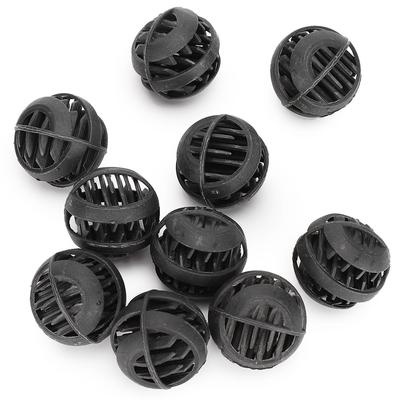 30PCS Plastic Black Aquarium Fish Tanks Filter Biochemical Ball for Freshwater Seawater