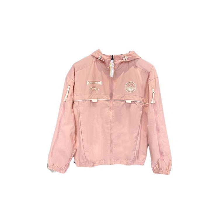 

Li Ning Свободная спортивная ветровка с капюшоном Женская куртка Туманно-розовая AFDQ272-1 XL