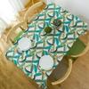 Cotton Thickened Reactive Printing Canvas Feather Leaf Coffee Table Tablecloth Table Cloth