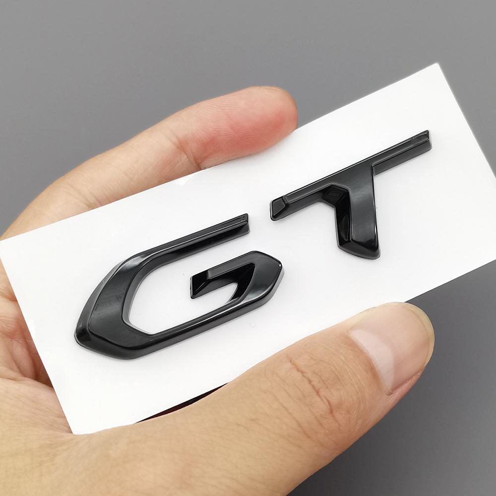 3D ABS Car Sticker GT Logo Emblem Side Fender Rear Trunk Badge for Peugeot 308 408 508 207 208 3008 4008 2008 5008 AccessoriesR