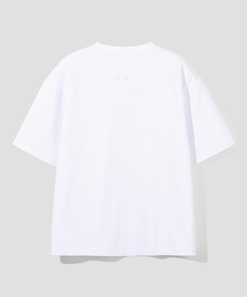 AGOD Back Incision Crop Half T-Shirt [White]