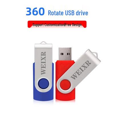 Custom Engraved Metal Swivel USB Drive - 8GB and 32GB Options - Ideal for High-Speed Creative Advertising Gifts