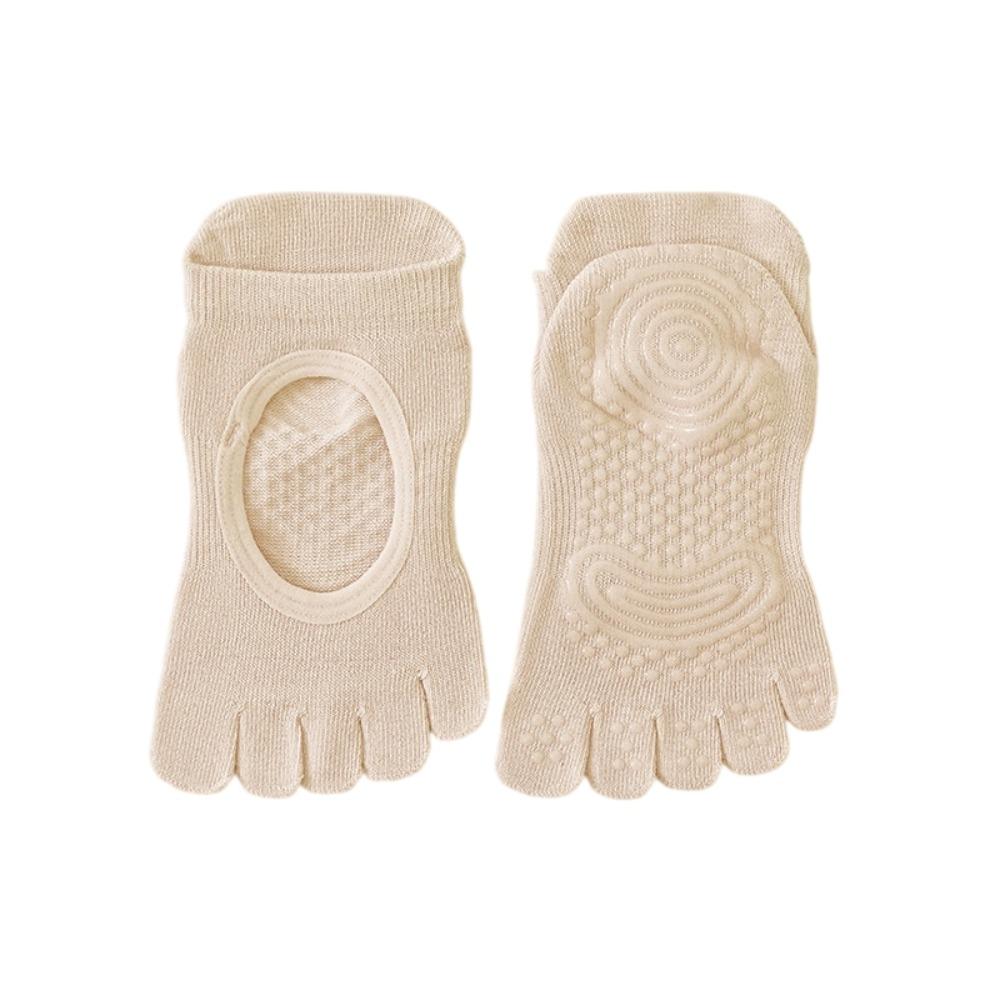 Anti-Rutsch Fünf-Zehen Bootssocken Fünf-Finger Boden Zehensocken für Pilates und Fitness