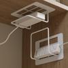 Hot Selling Versatile Wall-Mounted Router & Set-Top Box Holder - No-Drill Multi-Purpose Storage Shelf With Practical Hooks