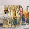 1pz Una Pezzo Monkey D Luffy Coperta in Flanella Fantasia Adatta a Tutte le Stagioni per Arredamento Casa Calore e Comfort Regali Regalo Festivo
