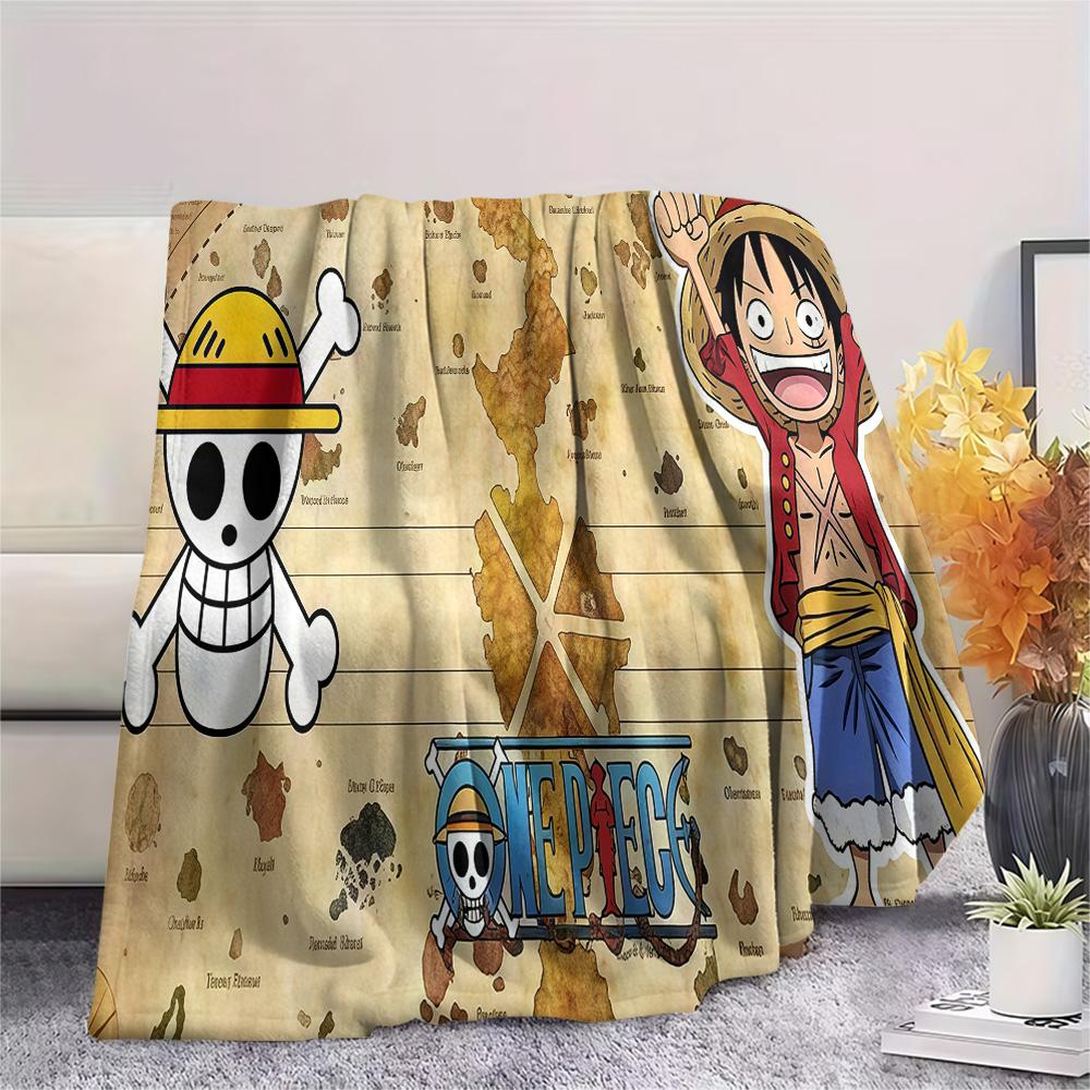 1pz Una Pezzo Monkey D Luffy Coperta in Flanella Fantasia Adatta a Tutte le Stagioni per Arredamento Casa Calore e Comfort Regali Regalo Festivo