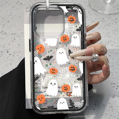 Creative Halloween Ghost Soft Protective Case for iPhone 17 Pro Max with Large Hole