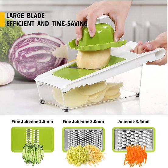 Graters For Kitchen, Cheese Grater with Container, Mandoline Slicer For Kitchen, Vegetable Grater, Carrot Shredder, Julienne Slicer and Peeler,