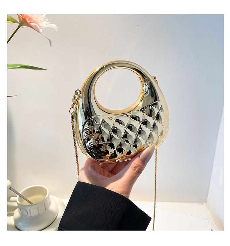 Acrylic rhombus chain messenger bag women's 2025 banquet bag goose egg handbag from 50 pieces does not match the chain
