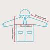 1pc-Cute Kids Raincoat Waterproof Children Duck Frog Rain Poncho Rain Coat Jacket with Backpack Position Student Rainwear