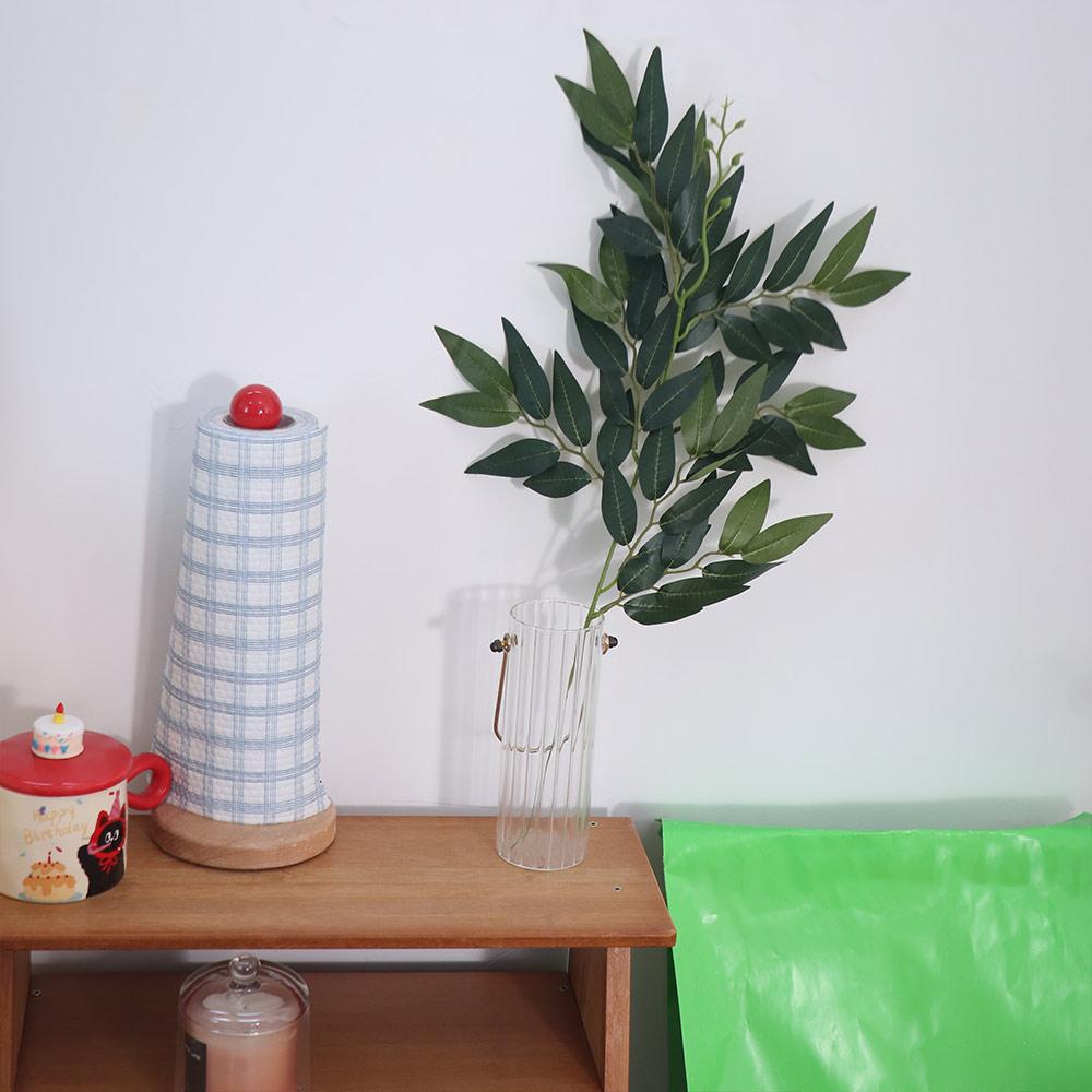 Long Silk Willow Leaves Real Touch Fake Plant  Wedding Party Decor