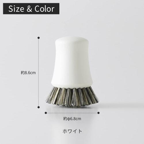 Marna Antibacterial Kitchen Brush (Hard/White/Mini) for Dishwashing, Frying Pans, and Sinks (Handled/Freestanding) Kitchen Brush K786W