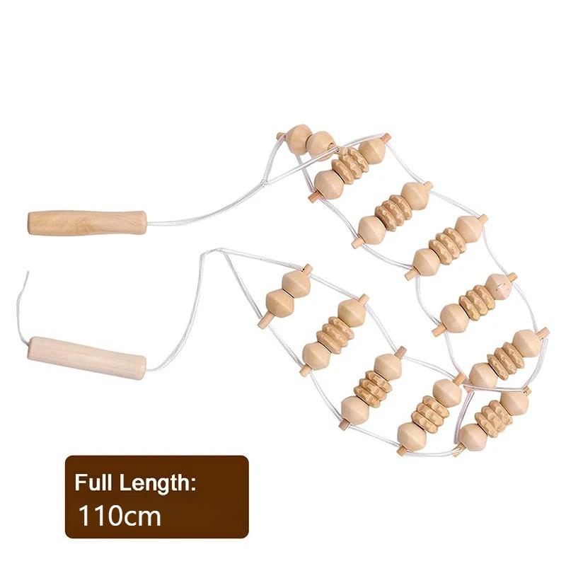 

Wooden Therapy Massage Tool Back Massager Roller Rope for Body Shaping Pain Relief Wooden Treatment