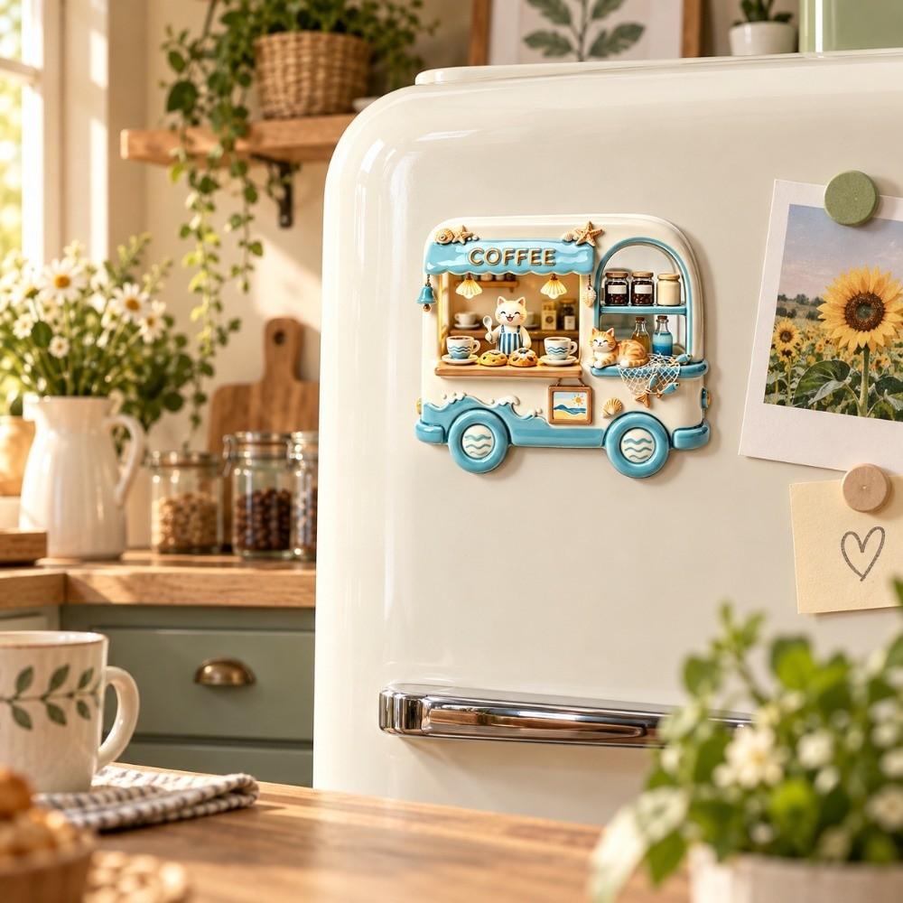 Simulation Fridge Magnet Cartoon Pattern 3D Refrigerator Stickers Refrigerator Magnet Home Decor