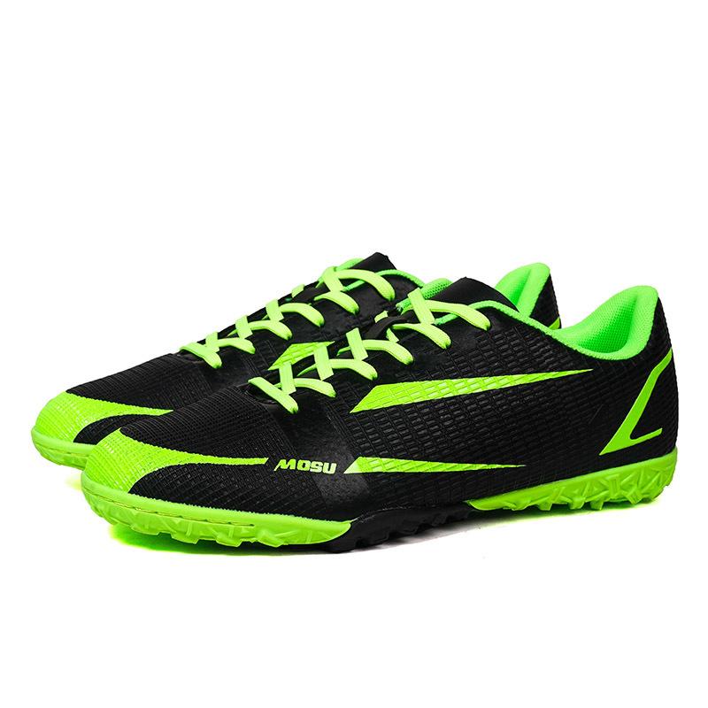 Men Football Boots Long Spikes High Ankle Soccer Shoes TF Outdoor Grass Cleats Soccer Boots Training Sport Football Shoes