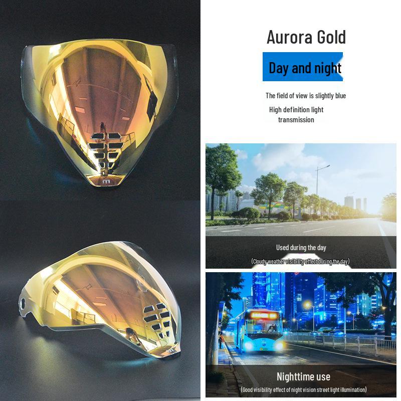 Universal Electroplated High-Definition Lens for Oni Mask Airflite Helmet - Tea Color, Day and Night Compatible
