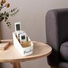 TV Remote Control Holder with 4 Compartments Remote Caddy/Box/Tray Bedside Table Storage Organizer for Cosmetics Office Supplies