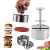 Stainless Steel Non-Stick Round Manual Hamburger Patty Maker Press Rice Pork Beef Ball Mold Adjusted Kitchen Tools Accessories