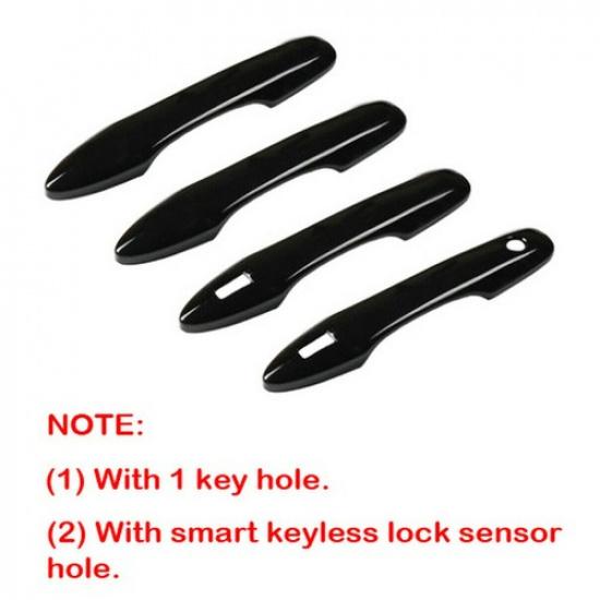 4pc Gloss Black Car Smart Door Handle Trim Cover For 2018- Toyota Camry XV70