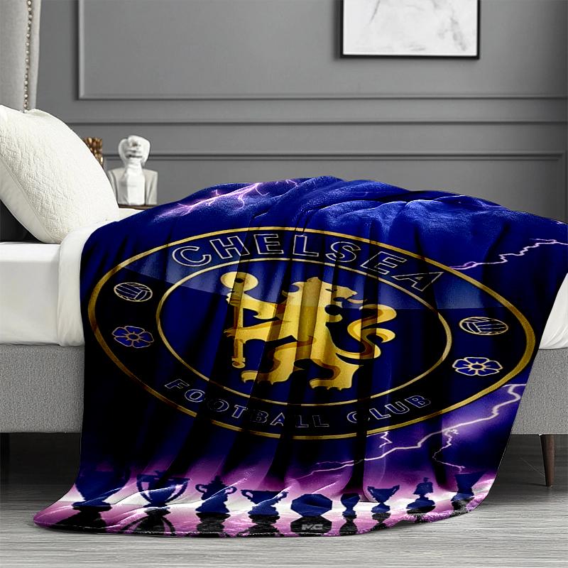 Chelsea F.C Print Blanket - Soft & Comfortable, for Bedroom, Travel, Sofa, Home Decoration - Birthday Christmas Gift for Friend