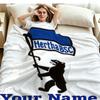1PC Hertha BSC Custom Name Patterned Flannel Blanket Suitable For All Seasons for Home Decor Warmth and Comfort Gifts Holiday Present