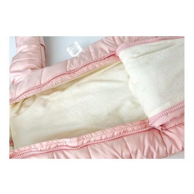 2025 Winter Einteiliger Baby Schneeanzug Warm Gefütterter Strampler mit Füßen Bärenohren Kapuzen Overall Winddicht Säugling Outdoor Outfit Kleidung 0-24M
