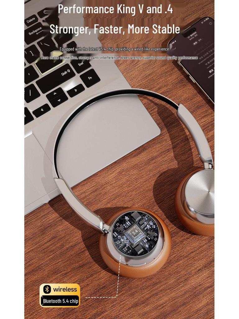 Retro American-Style Over-Ear Wireless Bluetooth Headphones, M20, with Long Battery Life