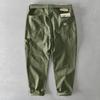 Z329 Men's Multi-Pocket Cotton Work Pants - Autumn/Winter Japanese Casual Style