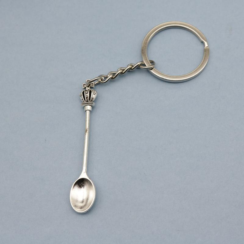 Mini Spoon Keychain Lightweight Teaspoon Pendant Key Ring for Filling Salt Vials Outdoor Camping Hiking Use
