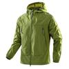 Men's Hooded Windbreaker Jacket - Ultra Light Summer Zipper Pocket Elastic Cuffs Suitable for Outdoor Hiking and Running